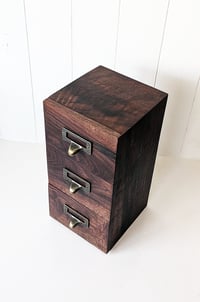 Image 5 of Apothecary Tower - 3 Drawer Walnut Desktop Organizer