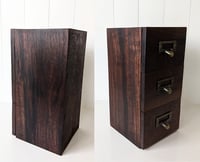 Image 4 of Apothecary Tower - 3 Drawer Walnut Desktop Organizer