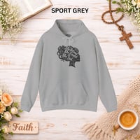 Image 5 of "She Believed She Could So She Did" Sweatshirt Hoodie— Linocut Motivational 