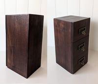 Image 4 of Apothecary Tower - 3 Drawer Walnut Desktop Organizer II