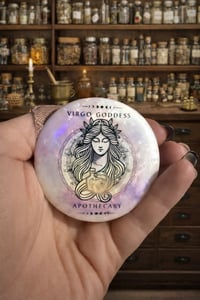 Virgo Goddess Apothecary Button 