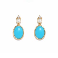 Image 1 of Victorian Turquoise Drop Earring