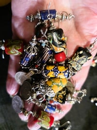 Image 6 of A Bit Boho African Bead & Coin Drop Earrings (BB009)