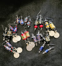 Image 5 of A Bit Boho Ceramic Bead and Silver Earrings (BB004)