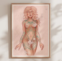 Image 2 of LADY WITH INKED PATTERN