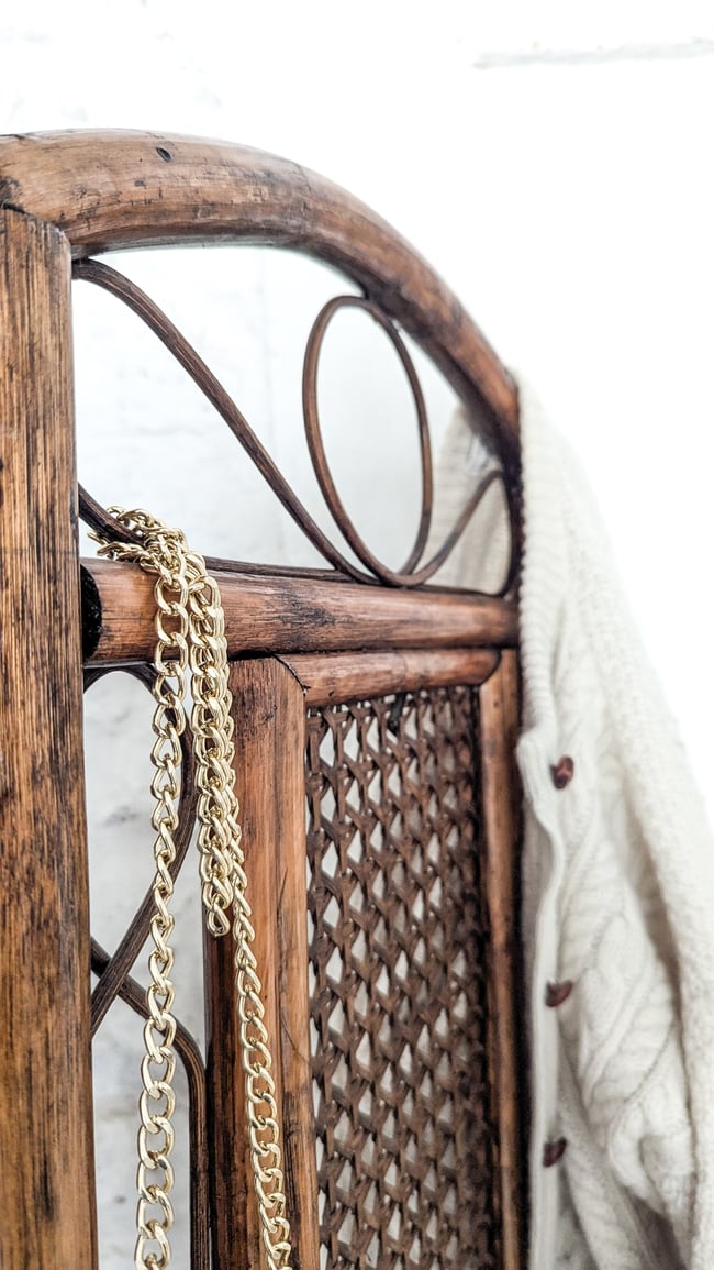 Paravent cannage et rotin