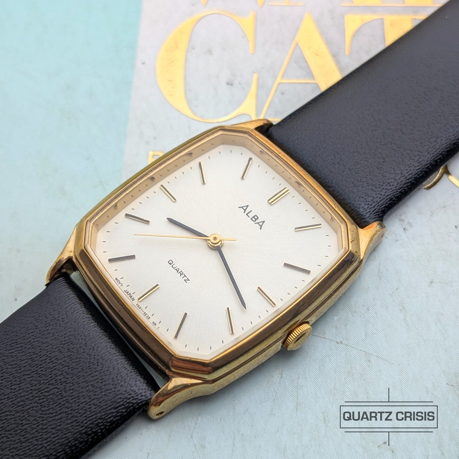 1992 Seiko/Alba Quartz 'Tank' (V501-5C30) | Quartz Crisis Timepieces