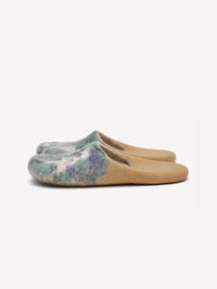Image 1 of Sand Heel Wool Slip-ons