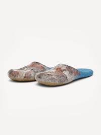 Image 2 of Blue Heel Wool Slip-ons