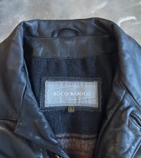 Image 3 of Vintage Black Leather Trucker Jacket
