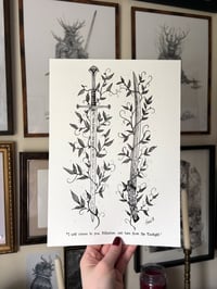 Image 1 of ORIGINAL Aragorn and Arwen Weapons illustration