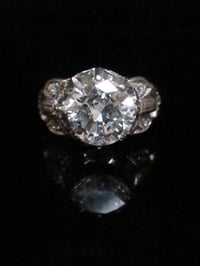 Image 1 of ART DECO 1920S 18CT PLATINUM DIAMOND SOLITAIRE RING 1.50CT G COLOUR