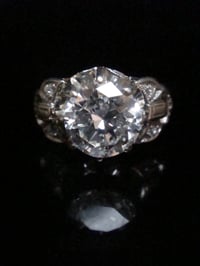Image 2 of ART DECO 1920S 18CT PLATINUM DIAMOND SOLITAIRE RING 1.50CT G COLOUR