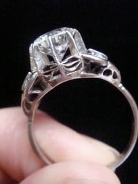 Image 6 of ART DECO 1920S 18CT PLATINUM DIAMOND SOLITAIRE RING 1.50CT G COLOUR