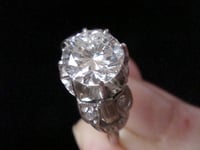 Image 10 of ART DECO 1920S 18CT PLATINUM DIAMOND SOLITAIRE RING 1.50CT G COLOUR