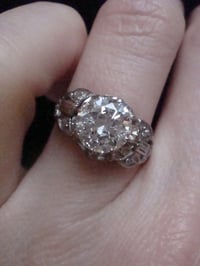 Image 11 of ART DECO 1920S 18CT PLATINUM DIAMOND SOLITAIRE RING 1.50CT G COLOUR