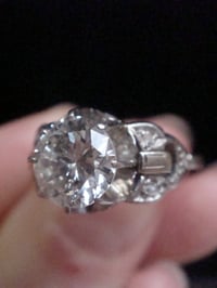 Image 14 of ART DECO 1920S 18CT PLATINUM DIAMOND SOLITAIRE RING 1.50CT G COLOUR
