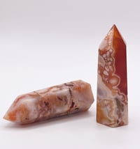 Image 1 of Red Flower Agate Crystal Tower