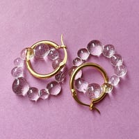Image 1 of Clear Bubble Glass Earrings