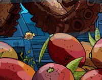 Image 3 of The Octopus and the mangoes (Print)