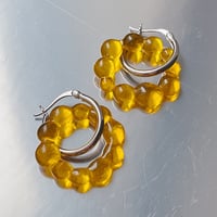Image 1 of Yellow Bubble Glass Earrings