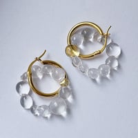 Image 3 of Clear Bubble Glass Earrings