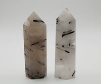 Image 1 of Black Tourmaline in Quartz Crystal Tower