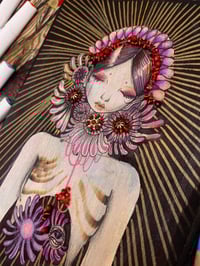 Image 1 of Tasia original on wood ready to hang