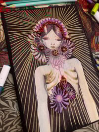 Image 3 of Tasia original on wood ready to hang