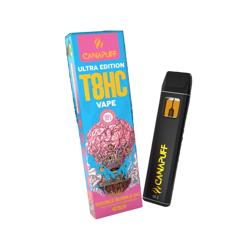 T8HC Vape double Bubble 99% 1ml Extra strong  indica
