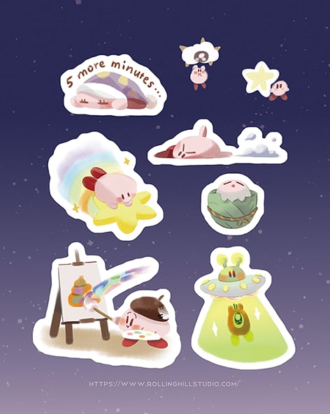 Image of Kirby Sticker sheet