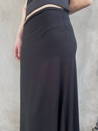 Image 7 of Essential Viscose Jersey Skirt — Black Uma 