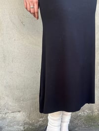 Image 8 of Essential Viscose Jersey Skirt — Black Uma 