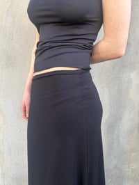 Image 6 of Essential Viscose Jersey Skirt — Black Uma 