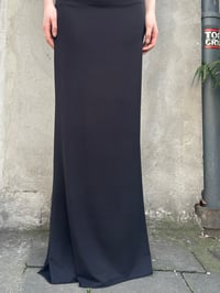 Image 2 of Essential Viscose Jersey Skirt — Black Uma  Maxi 