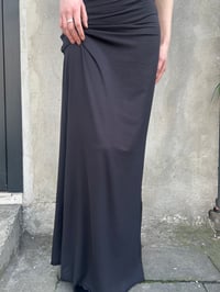 Image 6 of Essential Viscose Jersey Skirt — Black Uma  Maxi 