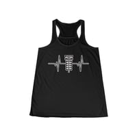 Image 2 of Drag Racing Heartbeat Flowy Racerback Tank