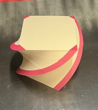 4 Corners Spiral Red & Ecru Pad 3.5" 