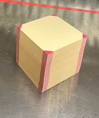 4 Corners Block Red & Ecru Pad 3.5" 