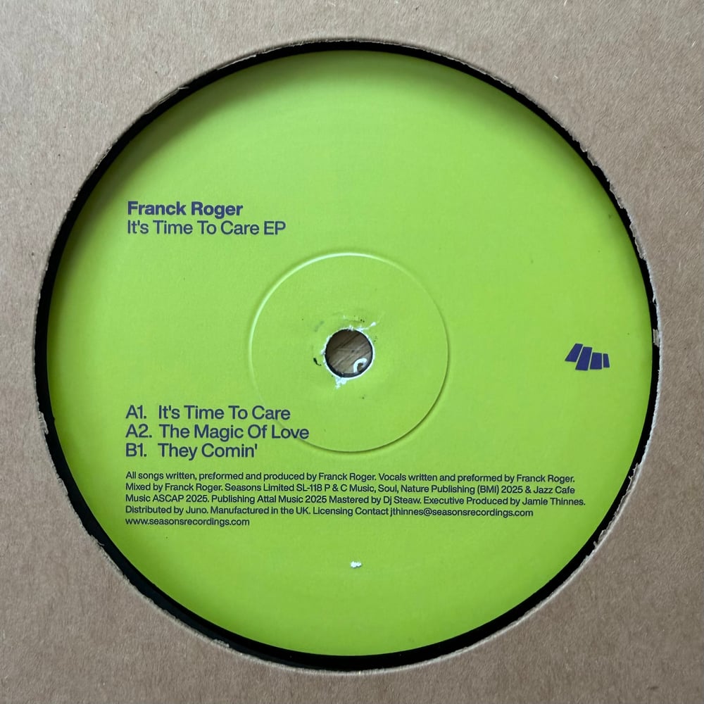Image of Franck Roger 'It's Time To Care' EP 