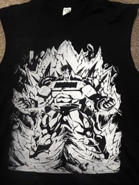 Image 1 of “OVER 9,000!” SLEEVELESS BLACK TEE!