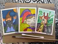 Image 1 of Art Cards  Collectors One Of A kind (2.5X3.5 in)  Giraffe ACEO