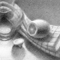 Image 2 of Still life with lemon, in frame, 22x28cm, 2024