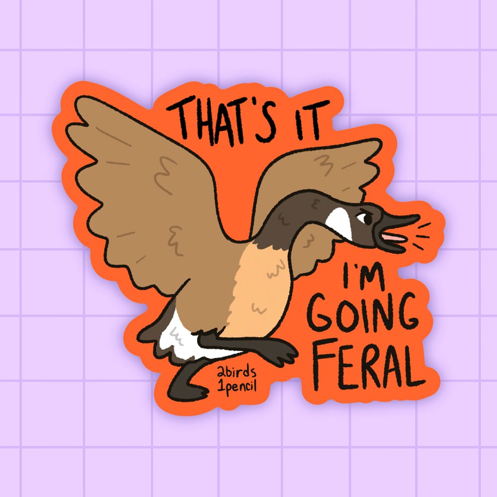 Image of Feral Canada goose vinyl sticker