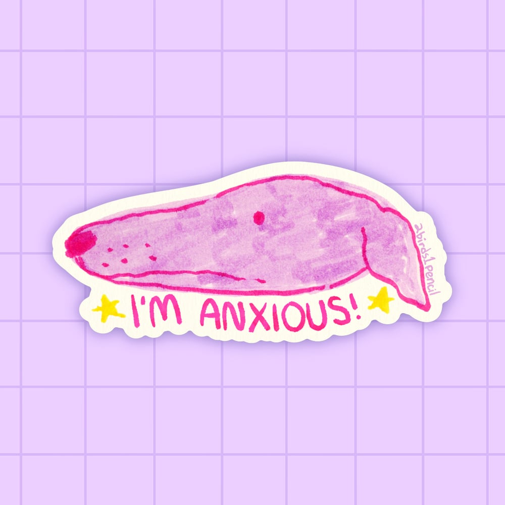 Image of Anxious greyhound vinyl sticker