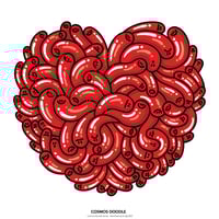 Image 4 of Cosmos Doodle Heart #4 Fine Art Print