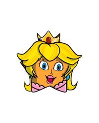 Peach Star Sticker