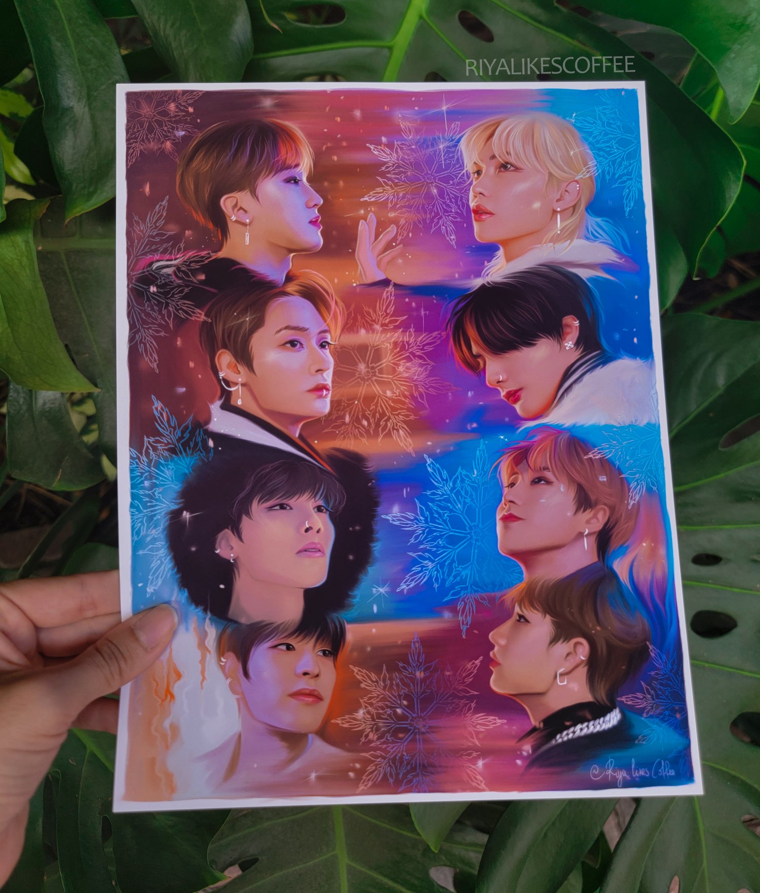 Winter Falls Art Print Large 8.5 x 11