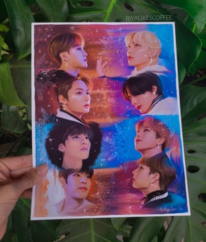 Winter Falls Art Print Large 8.5 x 11