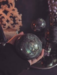 Image 4 of Lavender Labradorite crystal ball 
